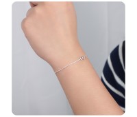 Dual Heart Silver Bracelet BRS-62